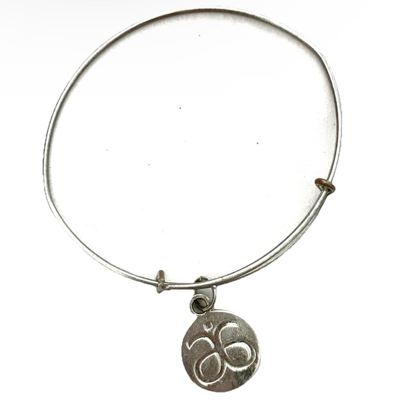 Arbonne Logo Bracelets Silver Tone Bangle Charm Black Fabric Chain Tie Pendant - Picture 6 of 9